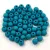 Czech Pressed Round Glass Bead -  White Opal Turquoise Matte - 3mm