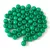 Czech Pressed Round Glass Bead -  Alabaster Vivid Green - 3mm