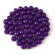 Czech Pressed Round Glass Bead -  Alabaster Vivid Purple - 3mm