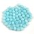 Czech Pressed Round Glass Bead -  Milky Turquoise Blue - 3mm