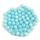 Czech Pressed Round Glass Bead -  Milky Turquoise Blue - 3mm