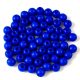 Czech Pressed Round Glass Bead -  Alabaster Vivid Blue - 3mm