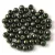 Czech Pressed Round Glass Bead - metallic green - 3mm