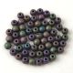 Czech Pressed Round Glass Bead - Metallic Matte Purple Iris - 3mm
