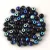 Czech Pressed Round Glass Bead - Jet AB - 3mm