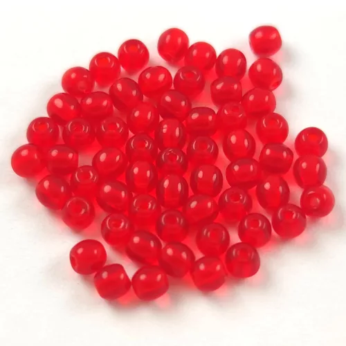 Czech Pressed Round Glass Bead - Light Siam - 3mm