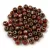 Czech Pressed Round Glass Bead - Orange Picasso - 4mm