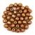 Czech Firepolished Round Glass Bead - Bronze Gold Matt - 4mm
