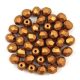 Cseh csiszolt golyó gyöngy - Bronze Gold Matt - 4mm