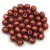 Czech Firepolished Round Glass Bead - matte rozsda - 4mm