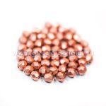 Cseh csiszolt golyó gyöngy - Matt Metallic Copper - 4mm