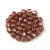 Czech Firepolished Round Glass Bead - crystal smoky topaz gold luster - 4mm