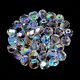 Czech Firepolished Round Glass Bead - Crystal ab - 4mm