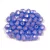 Czech Firepolished Round Glass Bead - sueded gold sapphire - 4mm