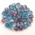 Czech Firepolished Round Glass Bead - Aqua Amethyst Blend - 4mm