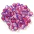 Czech Firepolished Round Glass Bead - Fuchsia Amethyst Blend - 4mm