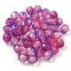Czech Firepolished Round Glass Bead - Fuchsia Amethyst Blend - 4mm