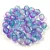 Czech Firepolished Round Glass Bead - Tanzanite Fuchsia blend - 4mm