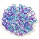 Czech Firepolished Round Glass Bead - Tanzanite Fuchsia blend - 4mm
