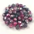 Czech Firepolished Round Glass Bead - Crystal Metallic Black Diamond Fuchsia - 4mm