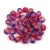 Czech Firepolished Round Glass Bead - Crystal Matt Cherry Purple Blend - 4mm