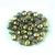 Czech Firepolished Round Glass Bead - Crystal California Green - 4mm