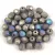 Czech Firepolished Round Glass Bead - Crystal Matt Graphite AB - 4mm