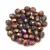 Czech Firepolished Round Glass Bead - Crystal Matt Sliperit - 4mm