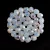 Czech Firepolished Round Glass Bead - opal white ab-4mm
