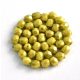 Czech Firepolished Round Glass Bead - pastel green golden shine-4mm