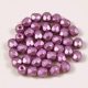 Czech Firepolished Round Glass Bead - Pastel purple - 4mm