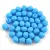 Czech Firepolished Round Glass Bead - Silk Satin Light Sapphire - 4mm