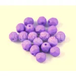 Czech Firepolished Round Glass Bead - Silk Satin Light Sapphire - 4mm