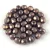 Czech Firepolished Round Glass Bead - Opaque White Purple Luster - 4mm