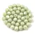 Czech Firepolished Round Glass Bead - Chalk White Light Green Luster - 4mm