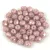 Czech Firepolished Round Glass Bead - Chalk White Pink Marble - 4mm