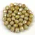 Czech Firepolished Round Glass Bead - Grey Green Lustered White Marble - 4mm