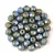 Czech Firepolished Round Glass Bead - Chalk Sapphire Terracotta - 4mm