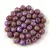 Czech Firepolished Round Glass Bead - Chalk Purple Terracotta - 4mm