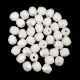 Czech Firepolished Round Glass Bead - Opaque Matt White AB - 4mm