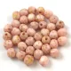 Czech Firepolished Round Glass Bead - Chalk White Travertine Light Pink Spotted - 4mm