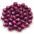 Czech Firepolished Round Glass Bead - higher metallic pink - 4mm