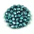 Czech Firepolished Round Glass Bead - higher metallic turquoise - 4mm
