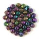 Czech Firepolished Round Glass Bead - metallic purplec iris-4mm