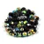 Czech Firepolished Round Glass Bead - jet-vitrail - 4mm