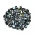 Czech Firepolished Round Glass Bead - jet marble traventin-4mm
