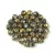 Czech Firepolished Round Glass Bead - tweedy gold - 4mm