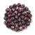 Czech Firepolished Round Glass Bead - tweedy red - 4mm