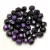 Czech Firepolished Round Glass Bead - Jet Violet Rutil - 4mm