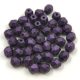 Cseh csiszolt golyó gyöngy - matte metallic purple - 4mm